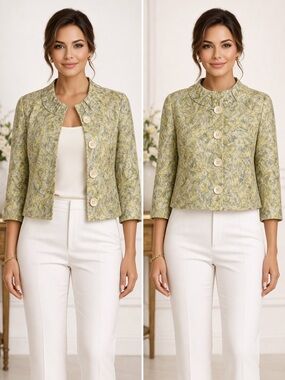 People Like Frank Metallic Green Swing Jacket